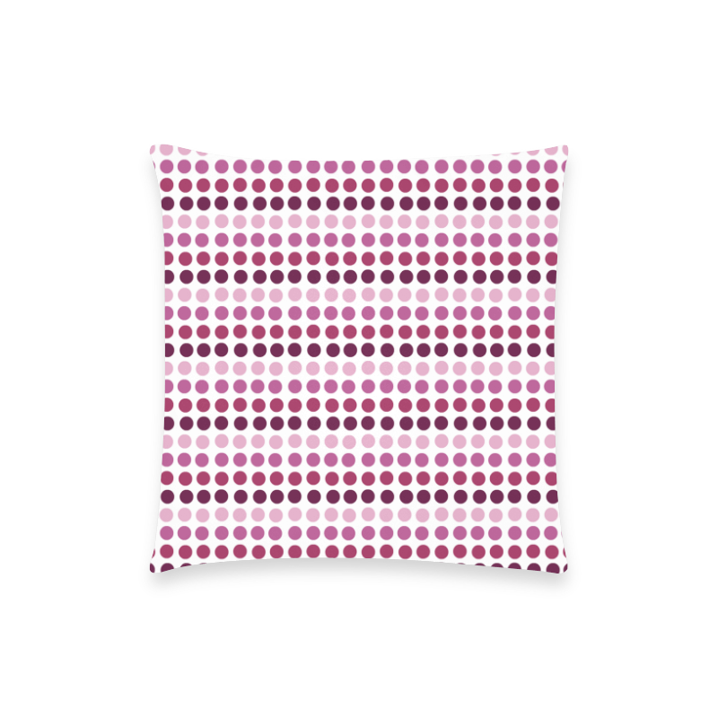 pink red dots Custom  Pillow Case 18"x18" (one side) No Zipper