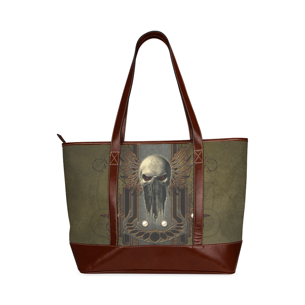 Awesome dark skull Tote Handbag (Model 1642)
