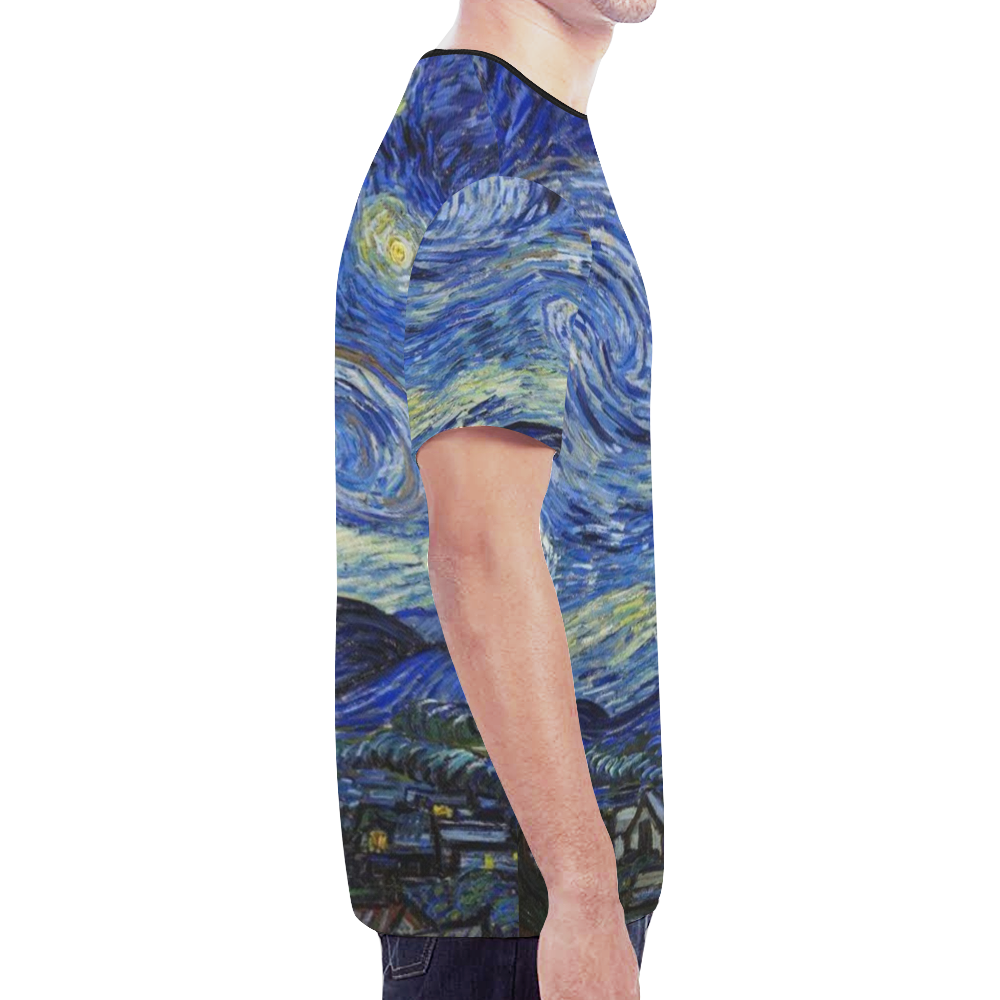 Woke Starry Night Art New All Over Print T-shirt for Men (Model T45)