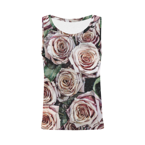 Impression Floral 9196 by JamColors All Over Print Tank Top for Women (Model T43)