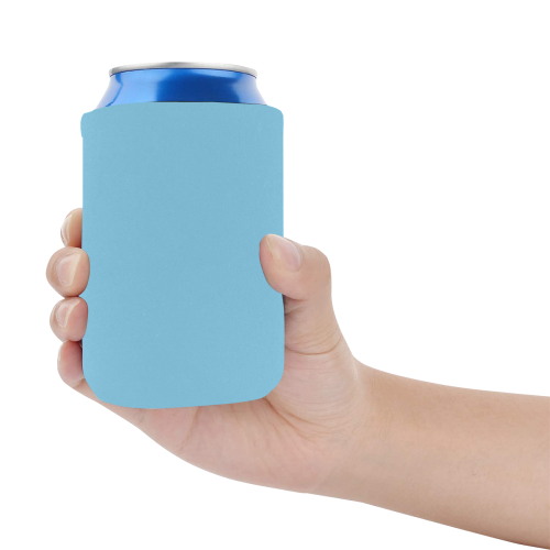 color baby blue Neoprene Can Cooler 4" x 2.7" dia.