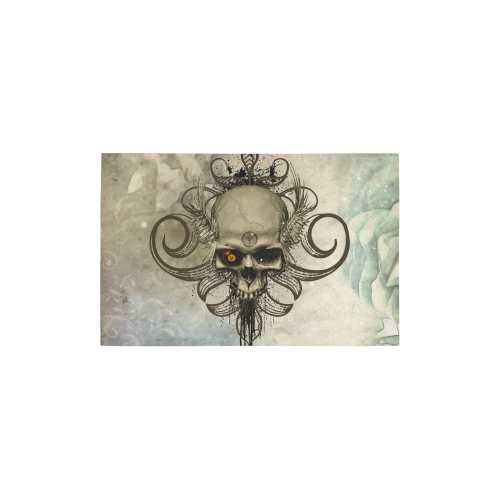 Creepy skull, vintage background Area Rug 2'7"x 1'8‘’