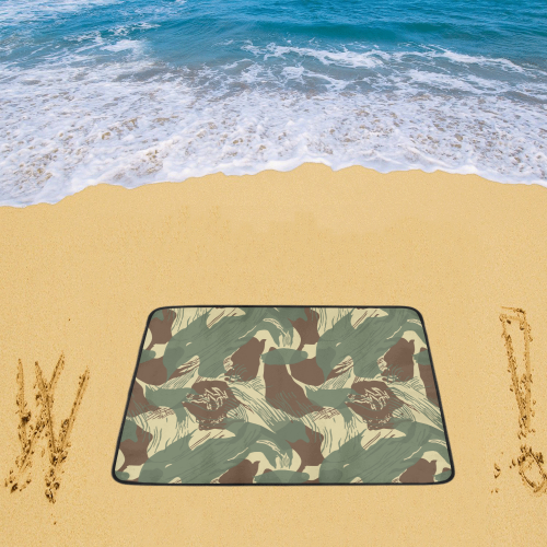 rhodeisan brushstroke camouflage Beach Mat 78"x 60"