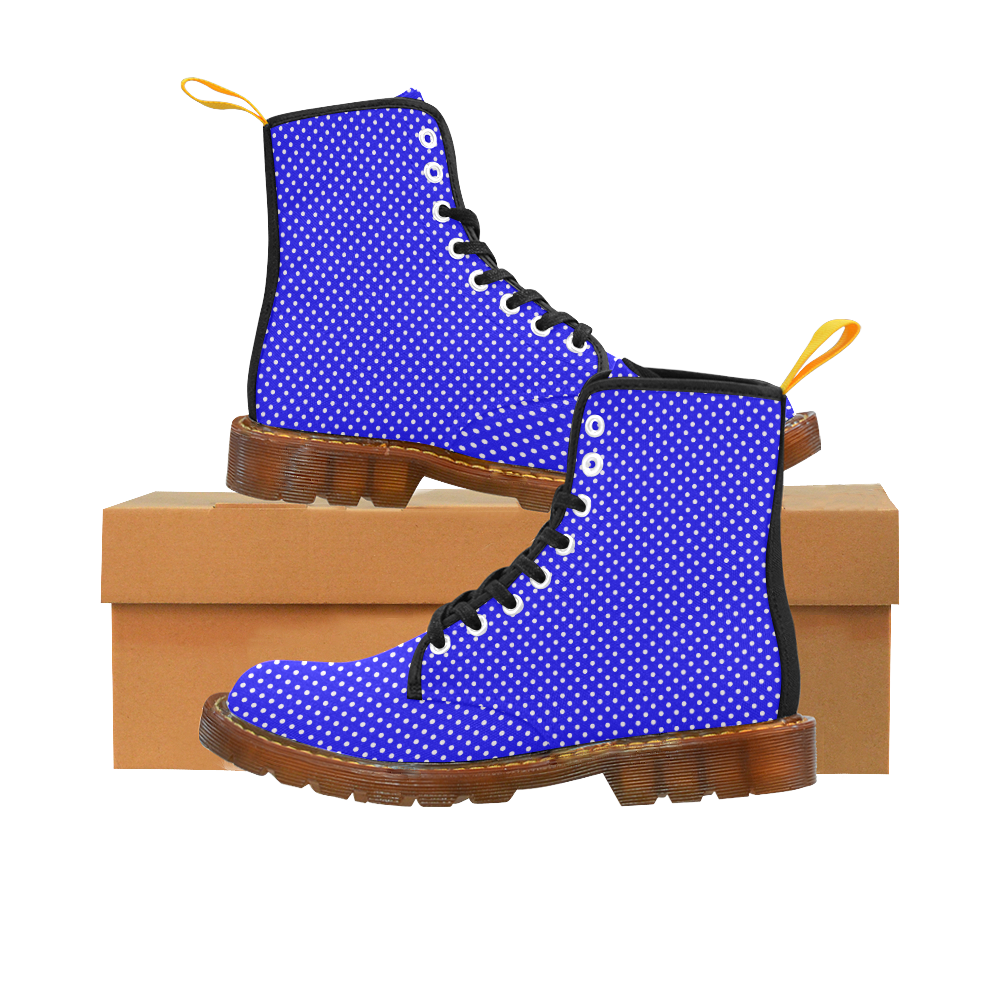 Blue polka dots Martin Boots For Women Model 1203H