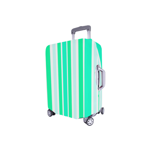 Summer Greens Stripes Luggage Cover/Small 18"-21"