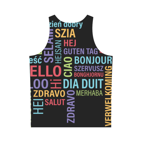 HELLO TO THE WORLD All Over Print Tank Top for Men (Model T43)