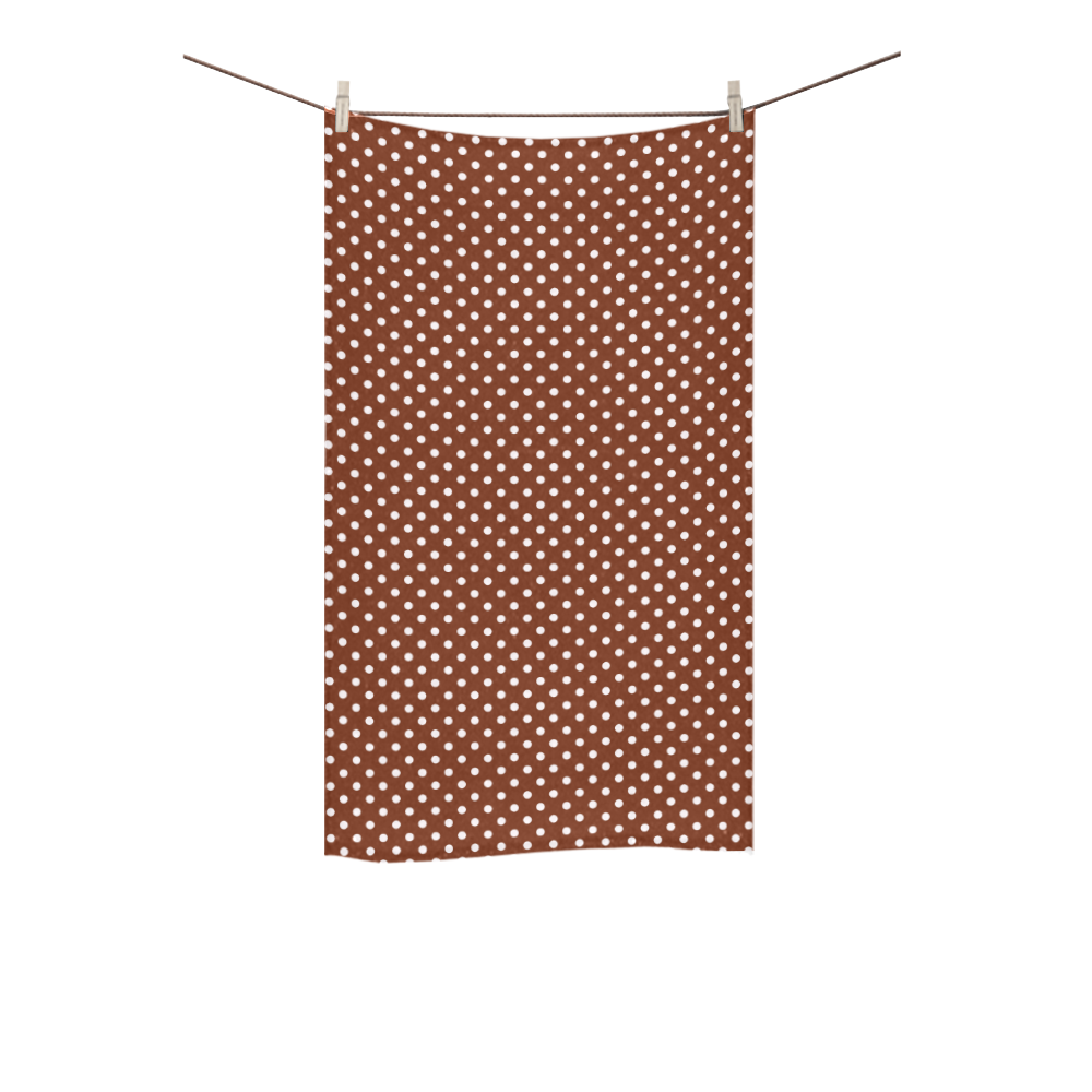 Brown polka dots Custom Towel 16"x28"