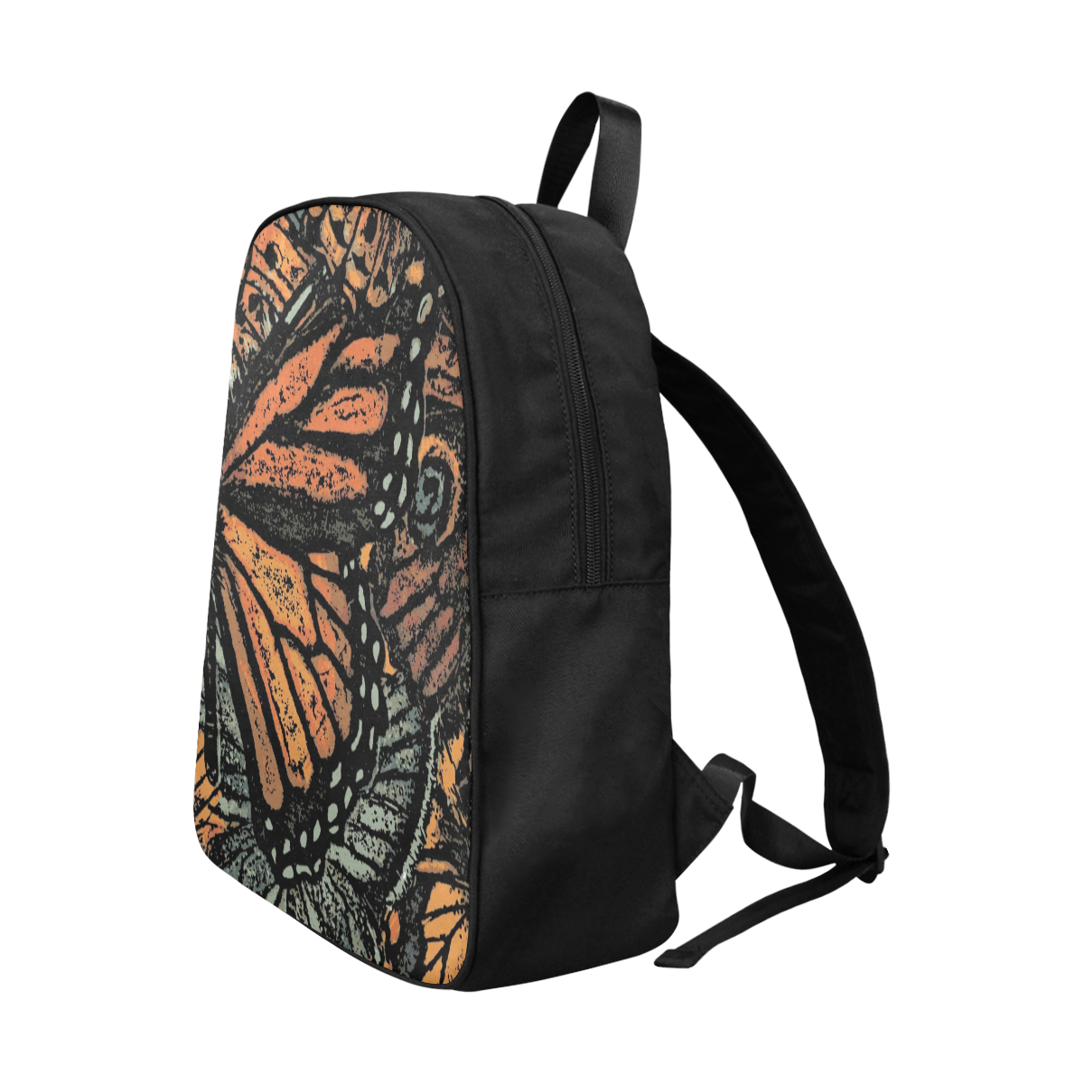 Monarch Collage Fabric School Backpack (Model 1682) (Large)