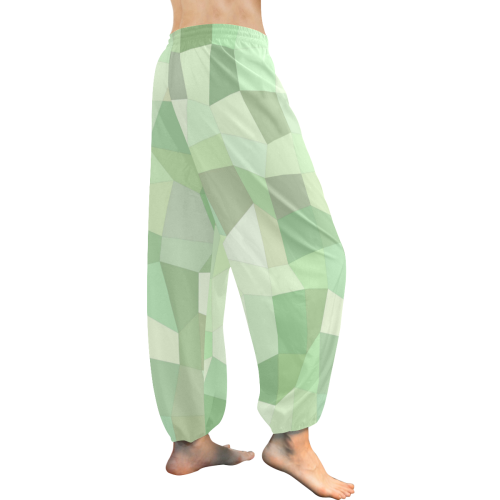 Pastel Greens Mosaic Women's All Over Print Harem Pants (Model L18)