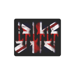 Union Jack British UK Flag Guitars Black Rectangle Mousepad