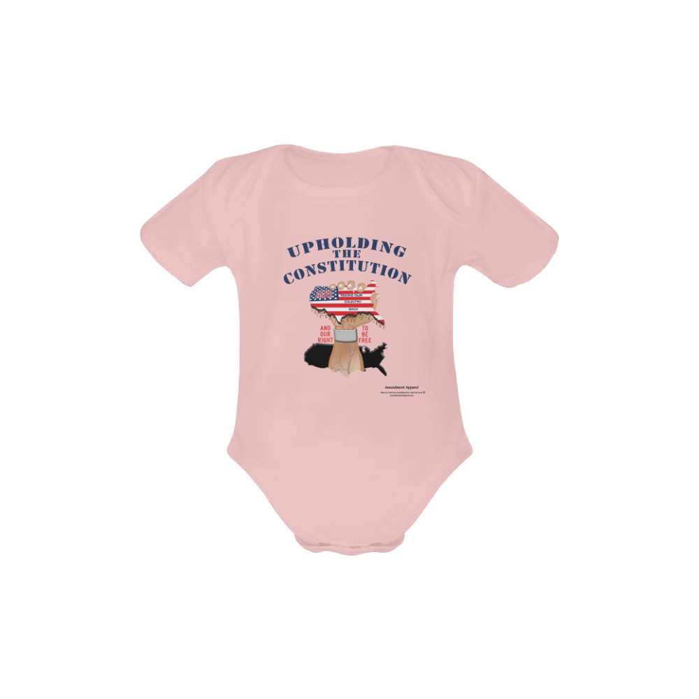 Upholding The Constitution Baby Powder Organic Short Sleeve One Piece (Model T28)