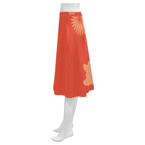 Flowers A0, B0, C1, Mnemosyne Women's Crepe Skirt (Model D16)