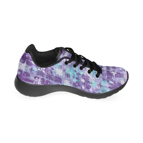 Purple Grime Floral Women’s Running Shoes (Model 020)