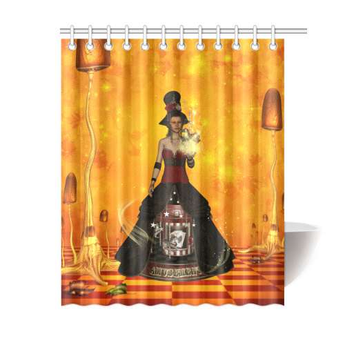 Fantasy women with carousel Shower Curtain 60"x72"