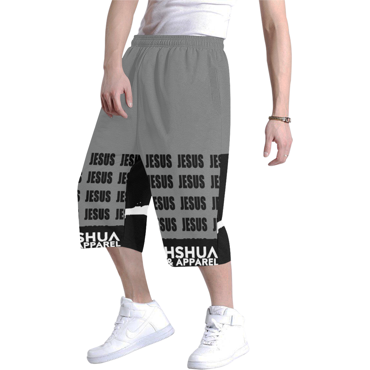 Gray 2 Men's All Over Print Baggy Shorts (Model L37)