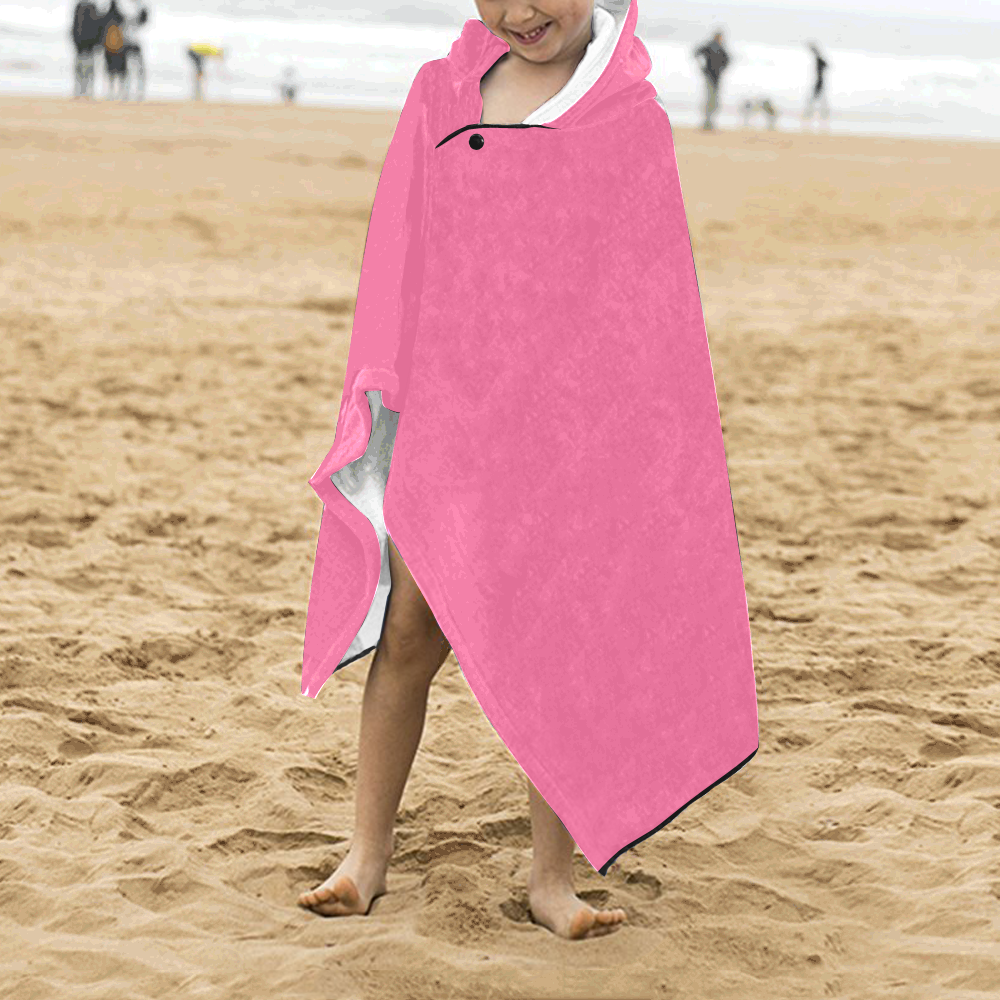 color French pink Kids' Hooded Bath Towels