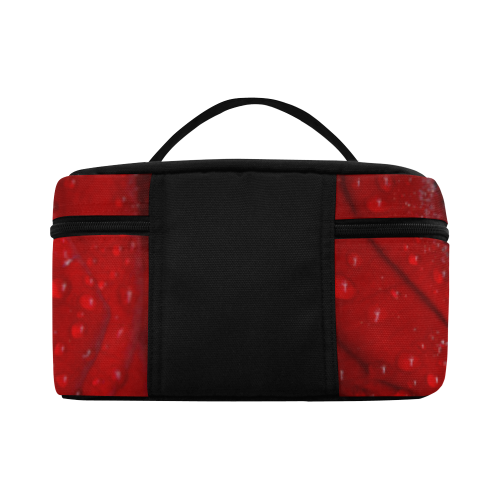 Red rosa Cosmetic Bag/Large (Model 1658)