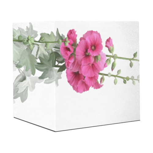 Pink Hollyhocks, floral watercolor Gift Wrapping Paper 58"x 23" (5 Rolls)