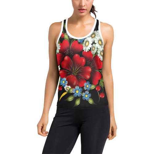 Bouquet Of Flowers Women's Racerback Tank Top (Model T60)