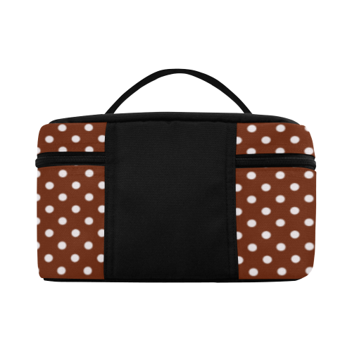 Brown polka dots Lunch Bag/Large (Model 1658)