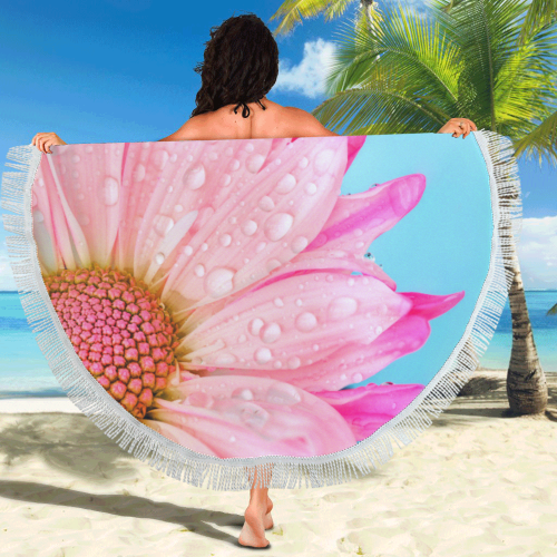 Flower Circular Beach Shawl 59"x 59"