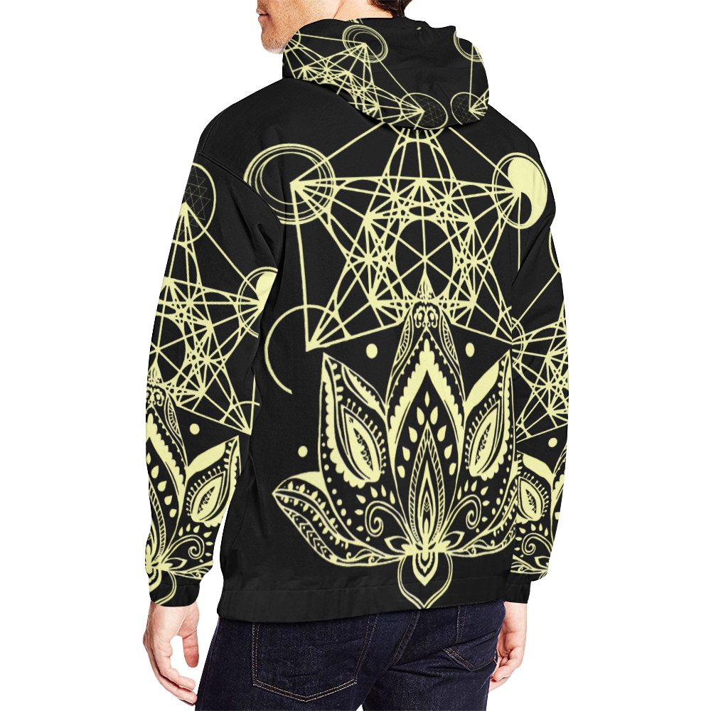 Lotus Metatron NEW All Over Print Hoodie for Men/Large Size (USA Size) (Model H13)