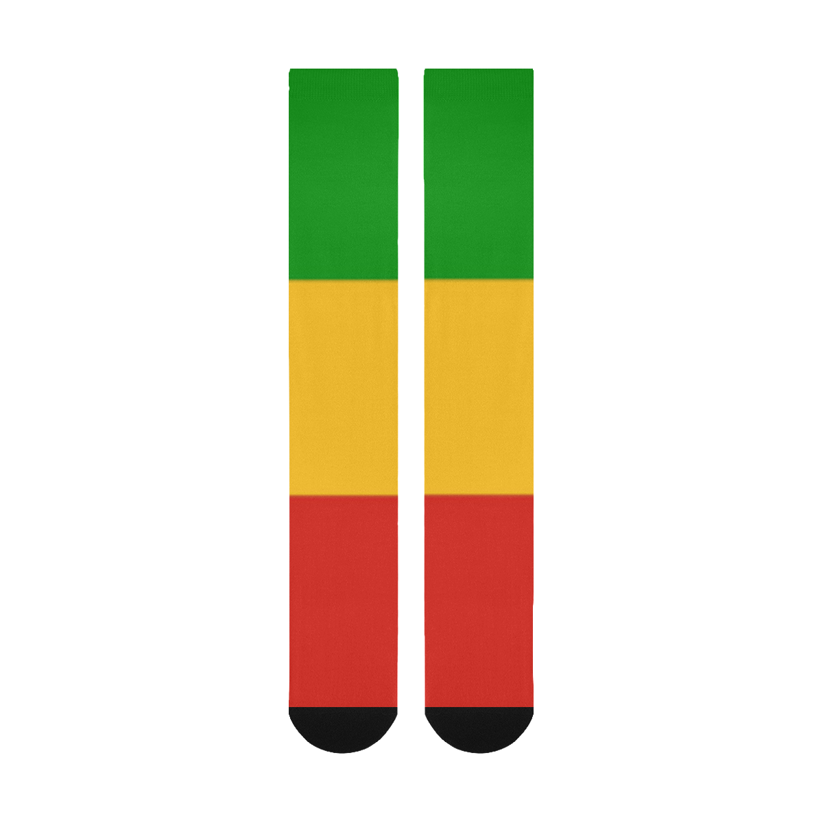 Rastafari Flag Colored Stripes Over-The-Calf Socks