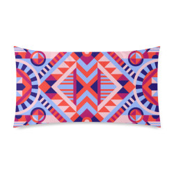 Modern Geometric Pattern Rectangle Pillow Case 20"x36"(Twin Sides)