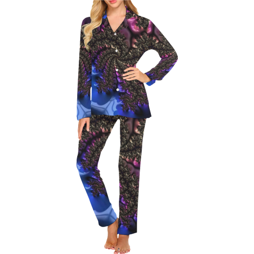 New Fractal Women's Long Pajama Set