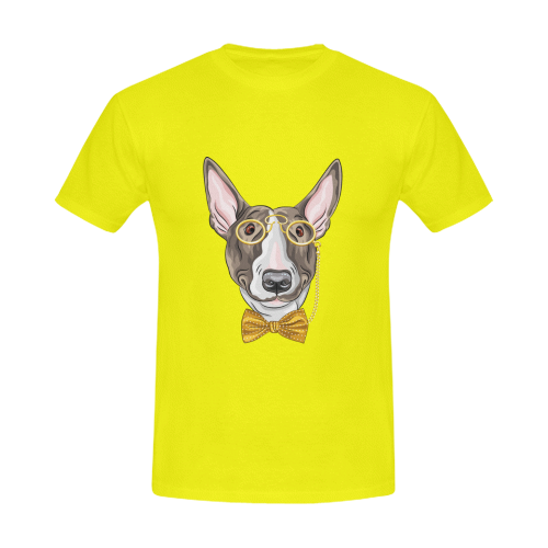 dog with glasses Men's T-Shirt in USA Size (Front Printing Only)