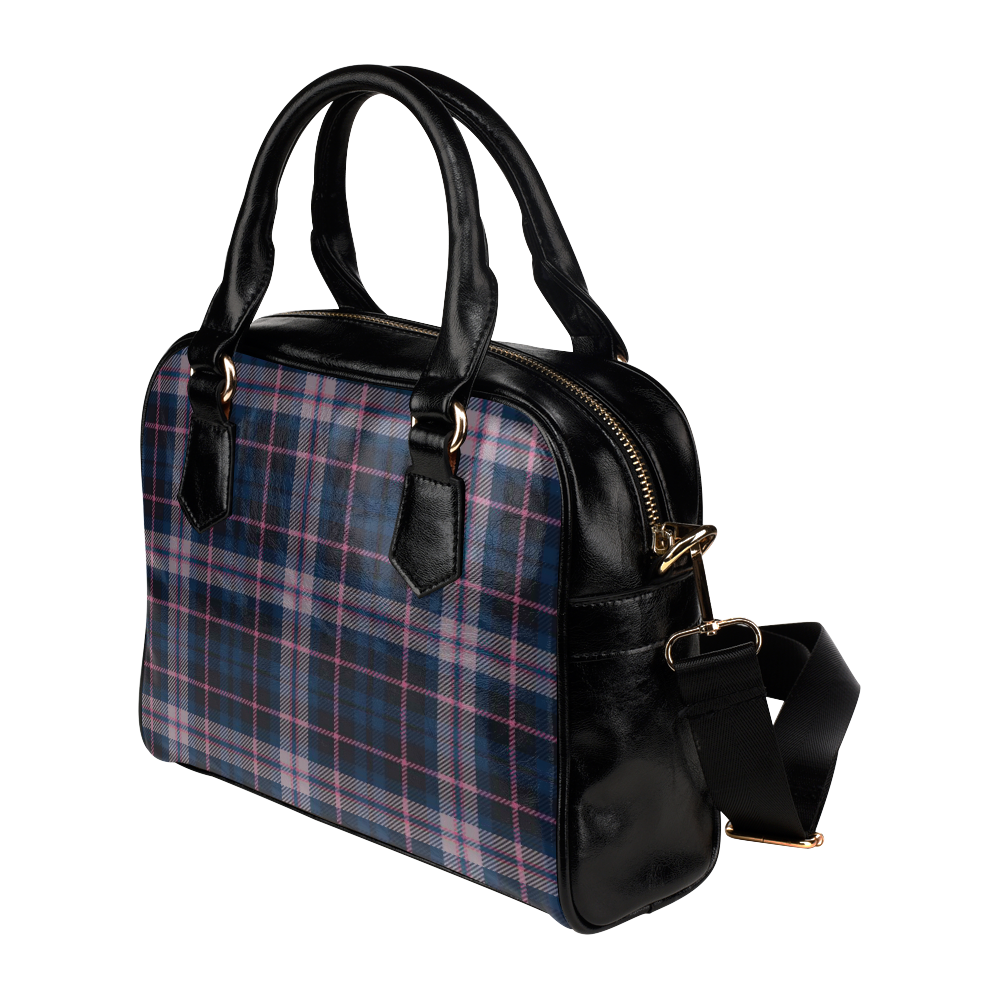 stripe blue pink Shoulder Handbag (Model 1634)