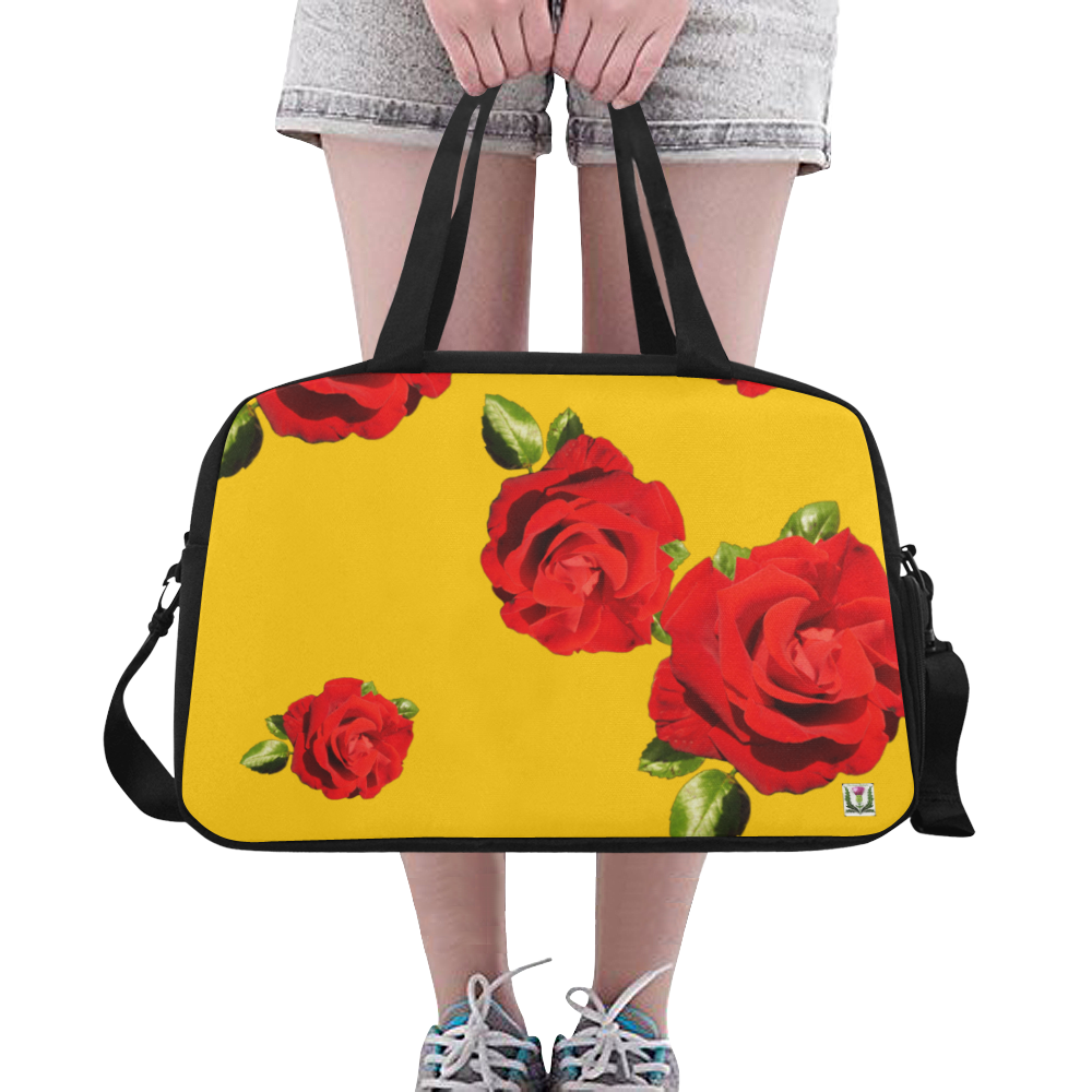 Fairlings Delight's Floral Luxury Collection- Red Rose Fitness Handbag 53086a3 Fitness Handbag (Model 1671)