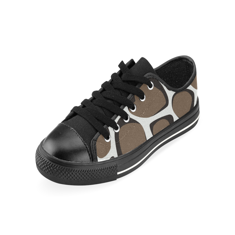 Giraffe Low Top Canvas Shoes for Kid (Model 018)