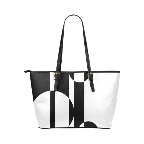 2Tone Abstract by ArtformDesigns Leather Tote Bag/Small (Model 1651)