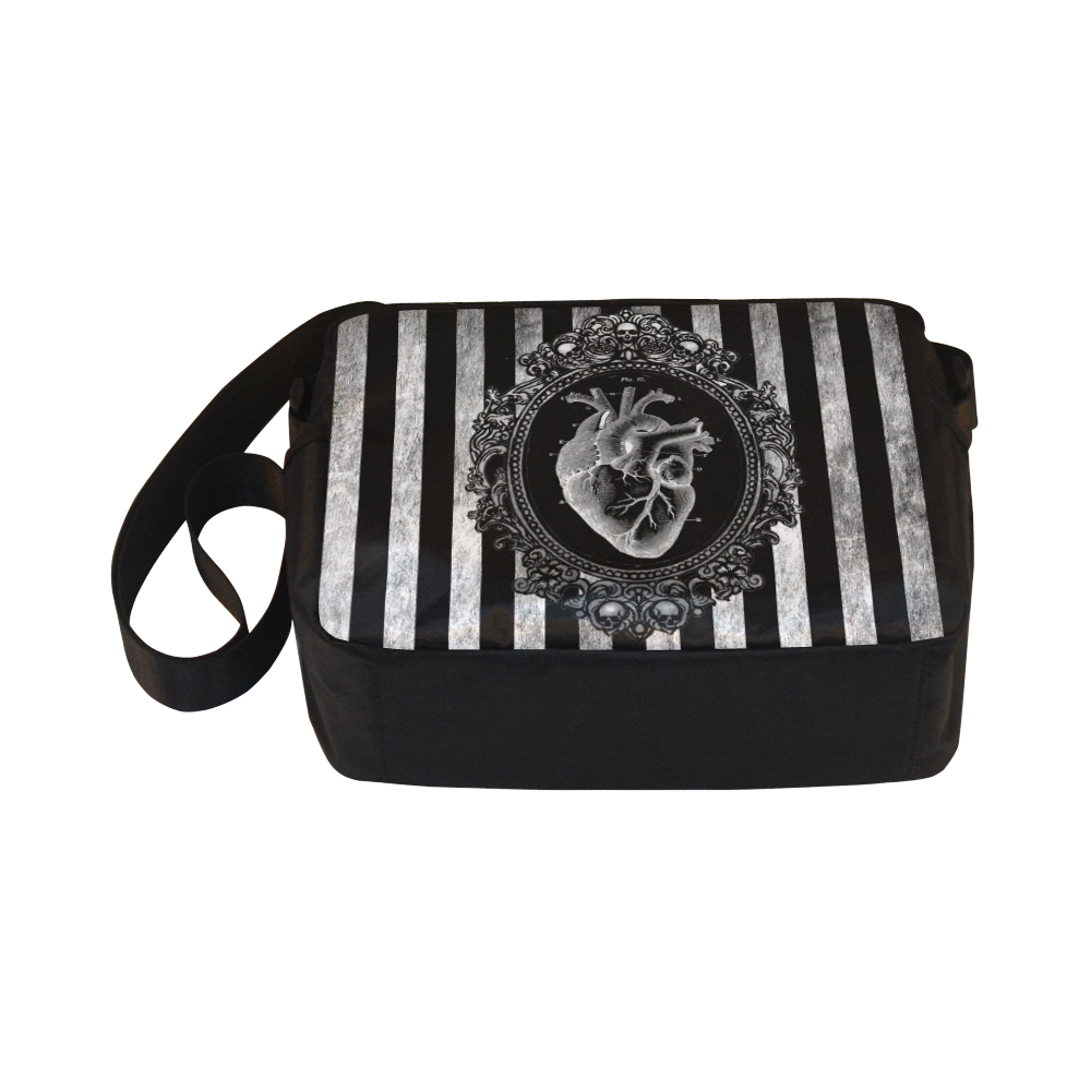 skullfrramegrungewheart Classic Cross-body Nylon Bags (Model 1632)