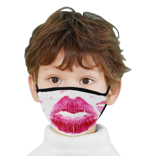 Kisses All Over (White) Mouth Mask