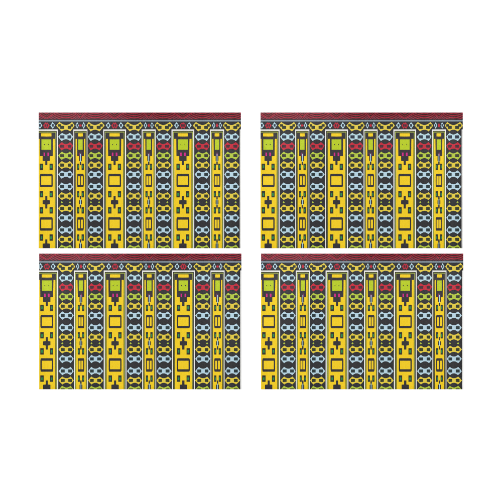 Shapes rows Placemat 12’’ x 18’’ (Four Pieces)