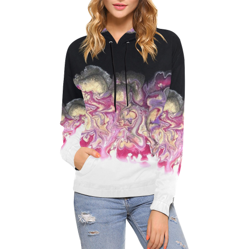 Gold Goddess All Over Print Hoodie for Women (USA Size) (Model H13)
