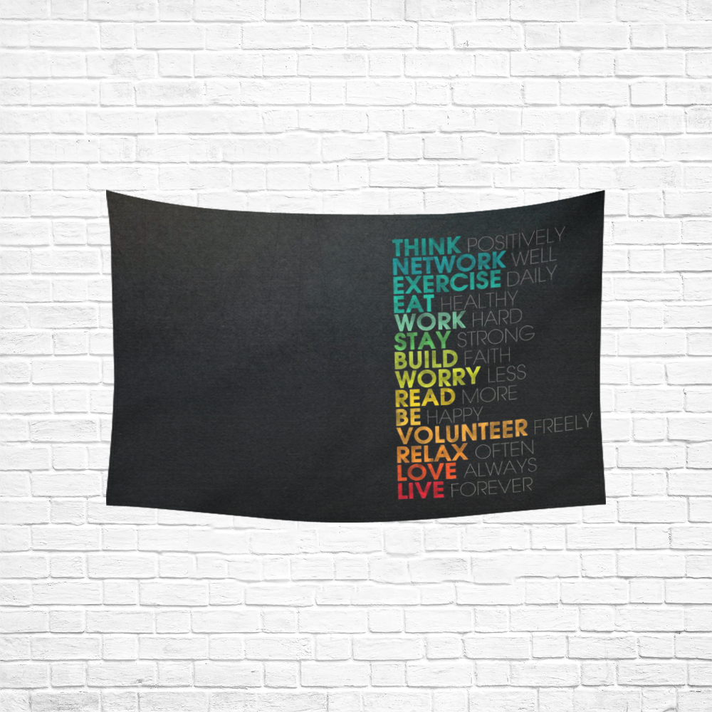 Inspirational Wall Tapestry Cotton Linen Wall Tapestry 60"x 40"