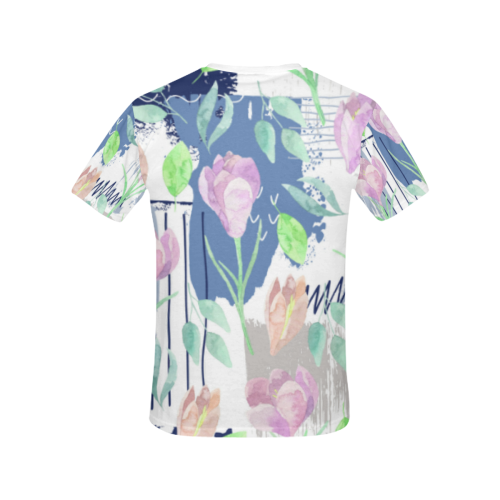 Flower pattern c All Over Print T-shirt for Women/Large Size (USA Size) (Model T40)