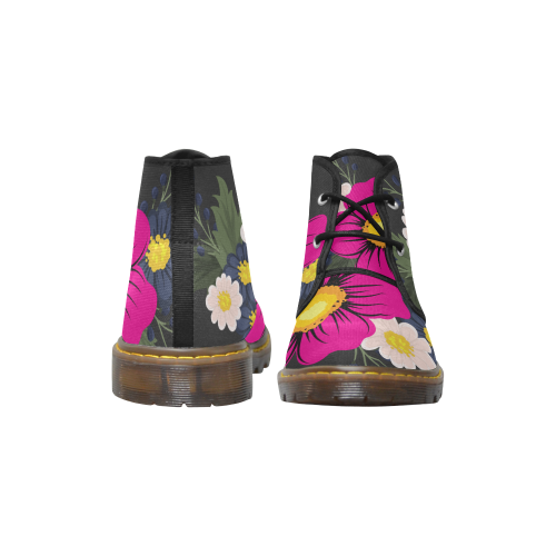 FLORAL DESIGN 22 Women's Canvas Chukka Boots/Large Size (Model 2402-1)