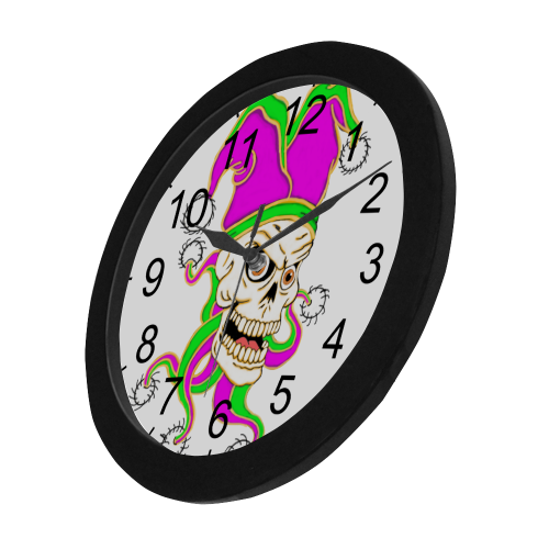 Jester Skull Circular Plastic Wall clock