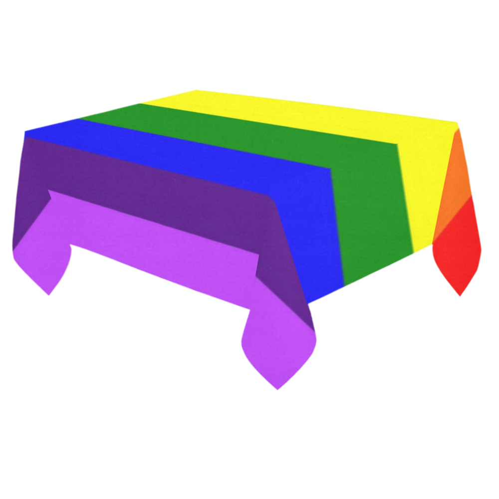 Rainbow Flag (Gay Pride - LGBTQIA+) Cotton Linen Tablecloth 60"x 84"