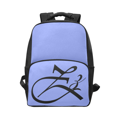 Alphabet Z Soft Blue Unisex Laptop Backpack (Model 1663)