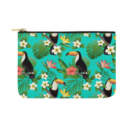 Tropical Summer Toucan Pattern Carry-All Pouch 12.5''x8.5''