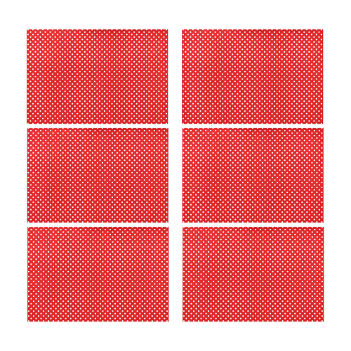 Red polka dots Placemat 12’’ x 18’’ (Set of 6)