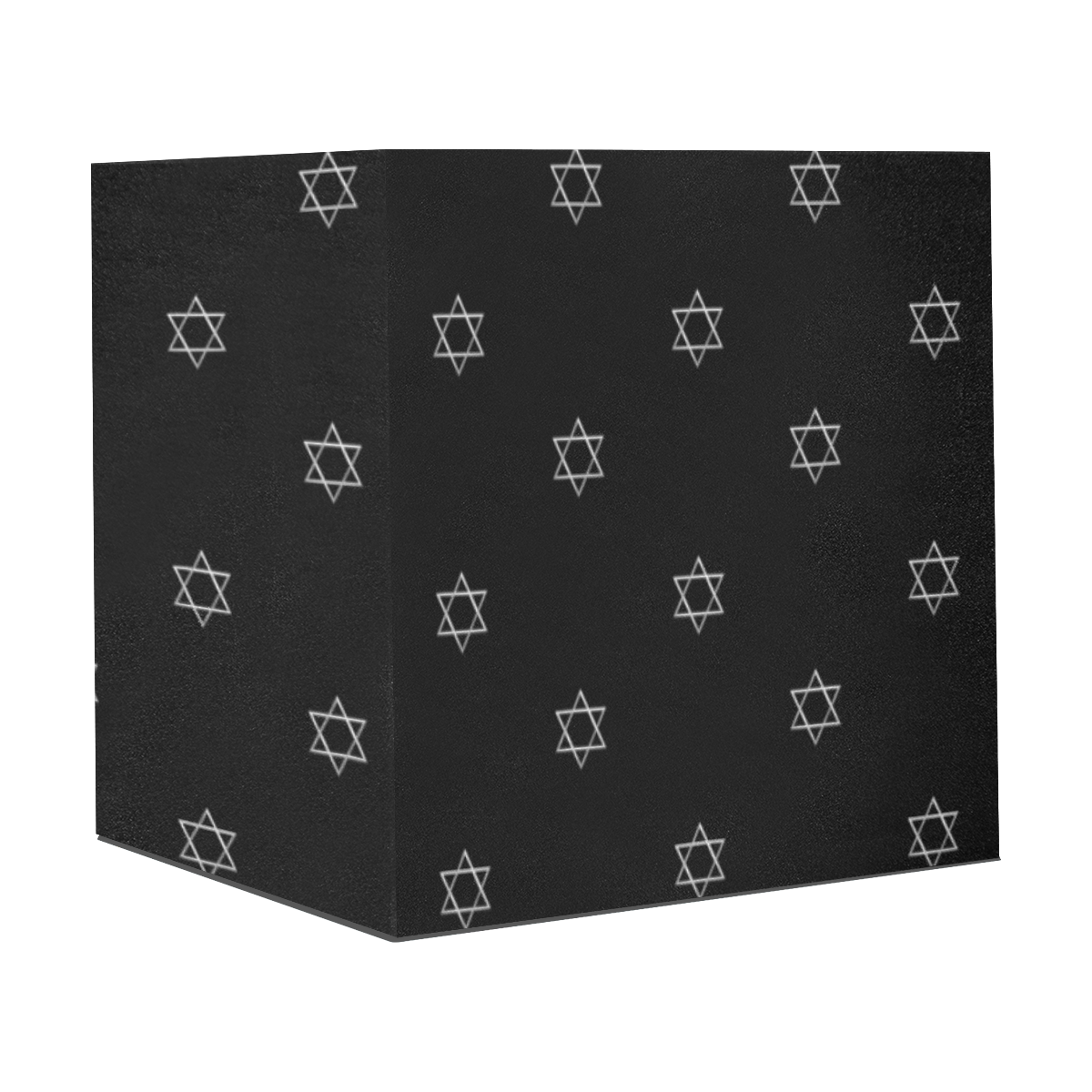 FAITH: Silver Star of David on Black Gift Wrapping Paper 58"x 23" (1 Roll)