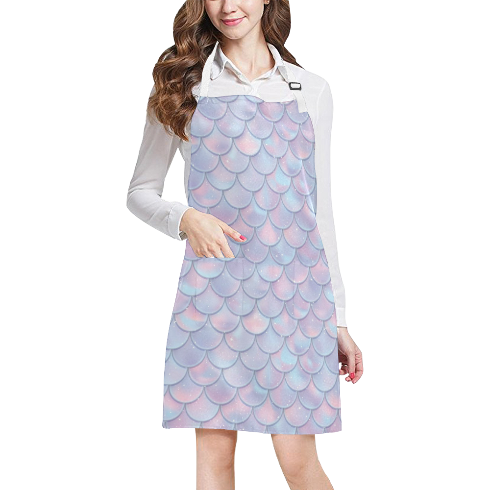 Mermaid Scales All Over Print Apron
