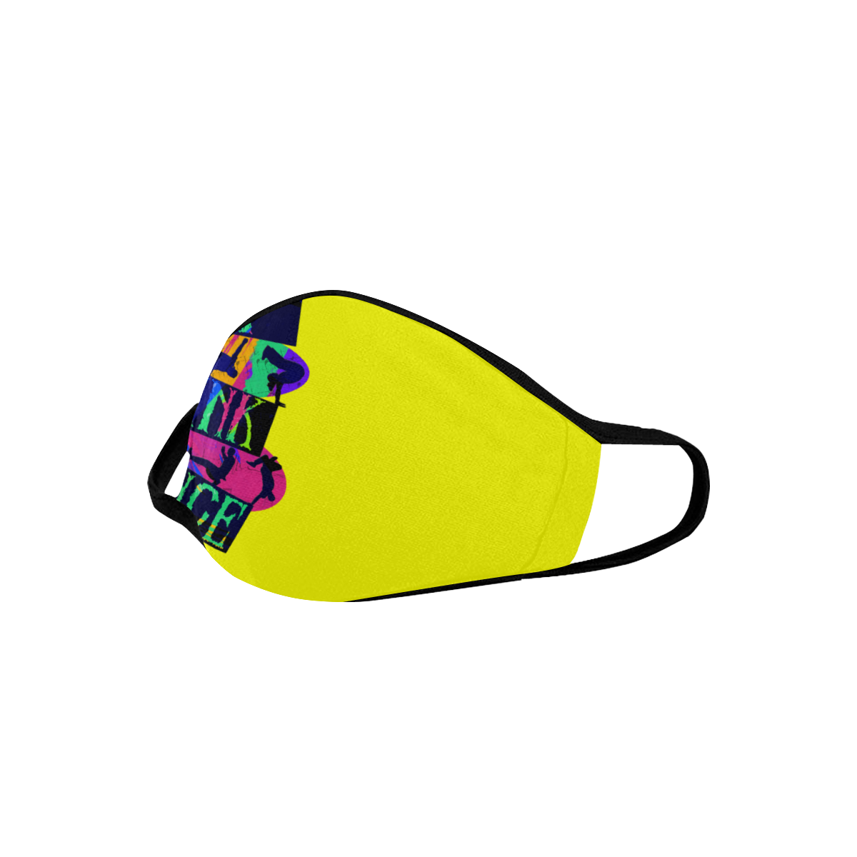 Break Dancing Colorful / Yellow Mouth Mask