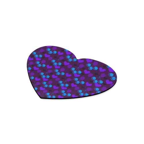 night cherries Heart-shaped Mousepad